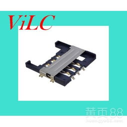 【6pin平貼手機(jī)連接器-sim卡座/1.9h-卡座電子元器件批發(fā)-銅殼】-